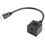 Cable duplicador HDMI Lanberg AD-0019-BK de 1 HDMI macho a 2 HDMI hembra de 20cm - HD18600 - 01