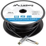 Cable HDMI V2.0 macho a macho de 100 m de Lanberg color negro CA-HDMI-20FB-1000-BK - HI20400 - 02