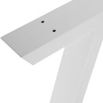 Pies rectangulares para mesita y banqueta. Patas en acero blanca 300 x 80 x 430 mm 2-pack - IP03300 - 07
