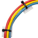 Pack de 100 bases blancas autoadhesivas 25x25mm para bridas de 6.2mm - BR10300 - 09