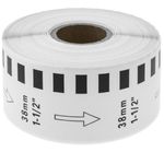 Rollo bobina de etiquetas adhesivas compatibles con Brother DK-22225 ancho 38mm long. 30.48m - KT06900 - 01