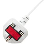 Cable eléctrico British Standard BS-1363-1 a IEC-60320-C7 de 1.8m blanco - CL04200 - 02
