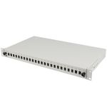 Patch panel blanco para rack 19" 1U 24 SC simplex o LC duplex - FQ10600 - 03