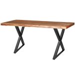 Pies en 'X' para mesa. Patas en acero negro 590 x 50 x 710 mm 2-pack - IP00400 - 05