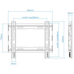 Soporte de pared para pantalla de 23" a 43" 45 Kg VESA hasta 200x200 mm - OU11900 - 02