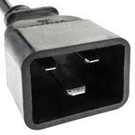 Cable eléctrico alta calidad 3x1.5mm² IEC60320 C20 a schuko hembra 30cm - FA07200 - 03