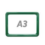 Marco para letreros y carteles A3 427x304mm verde para rotulación - SU03400 - 03
