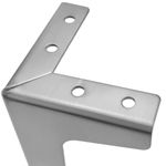 Pies esquineros para mesa y mueble. Patas en acero inoxidable de 107-130 mm 4-pack - IO09300 - 04