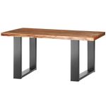 Pies rectangulares para mesita y banqueta. Patas en acero negro 300 x 80 x 430 mm 2-pack, tubos 80 x 20 mm - IP02400 - 05