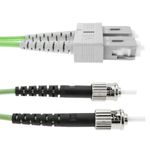 Cable de fibra óptica OM5 multimodo duplex 50µm/125µm ST/PC a SC/PC 100Gb de 1 m - GC05200 - 03