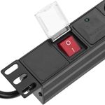 Regleta de enchufes para armario rack 19" 1U con 7 schuko e interruptor - RE08100 - 04