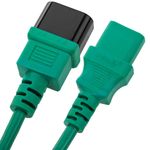 Cable eléctrico de alimentación IEC60320 C13 a C14 de color verde de 3m - CH04500 - 05