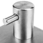 Perchero de pared de acero inoxidable. Colgador de ropa y toallero con 2 gancho - IP08200 - 06