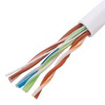 Bobina de cable de red ethernet Cat. 5e UTP CCA de 100 m rígido de color gris - LQ05100 - 07