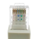 Cable de red de categoría 6 Cat.6 RJ45 acodado UTP 24AWG LAN de 25 cm - RJ09100 - 02