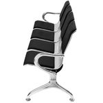 Bancada para sala de espera con sillas ergonómicas acolchadas de 4 plazas - WC04400 - 02