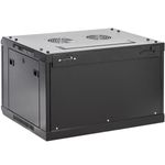 Armario rack mural 19'' 6U 600x600x370mm pared negro SOHORack GO montado - WK02200 - 03