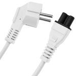 Cable de alimentación eléctrico IEC-60320 C5 a schuko macho de 1.8 m blanco - FB09500 - 05