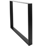 Pies rectangulares para mesa. Patas en acero negro 680 x 80 x 710 mm 2-pack, base 700 x 100 mm - IP01200 - 09
