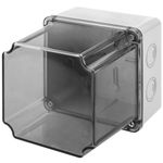 Caja de superficie cuadrada transparente IP66 libre de halógenos LSZH 120x120x140mm - AE15800 - 10