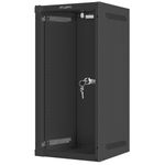 Armario Rack mural 10" 12U F310 280x310x603mm pared desmontado DIY negro Lanberg - TR18000 - 05