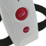 Pulsador emisor transmisor para sistema de llamada inalámbrico con cinta 200m 2 teclas - QI04200 - 05