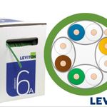 Bobina de Cable U/FTP Cat.6A Leviton, Sólido CU AWG23 LSZH CPR Cca Verde 305m - BC 1053 - 01