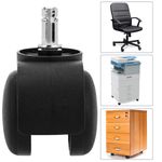 Rueda pivotante de nailon y PVC sin freno 50 mm M10 5 pack - KR02700 - 02