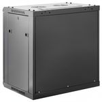 Armario rack mural 19" 12U 600x450x640mm pared negro SOHORack GO montado - WK01400 - 03