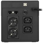 SAI Lapara 1000VA / 600W, in-LINE, 2x Schuko, 2x IEC, USB, RJ11, LCD - LA-VST-1000-LCD - 02