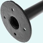 Portarrollos WC de 200 mm para papel higiénico de acero. Tubo industrial y vintage - IP06000 - 10