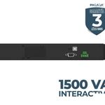 SAI PHASAK 1500VA Protekt Rack Slim 19" 1U Interactivo Senoidal Pura AVR APFC SNMP - PH 7541 - 02