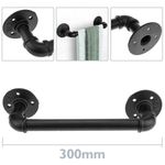 Barra de soporte de 300 mm. Toallero de tubos industrial y vintage - IP05000 - 02