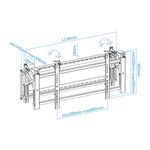 Soporte de pared TooQ para Video Wall de pantallas de 54" - 70" VESA200x200 hasta 800x400 mm TQVW5470T - TQ23500 - 02