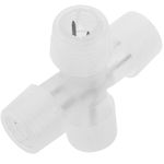 Conector en cruz tubo-tubo de 2 pin para cables de 1 cm de diámetro con protectores y fundas termoretráctiles - NL07300 - 03