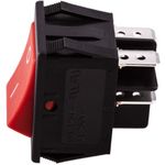 Interruptor basculante rojo DPST 4 pin - TG11800 - 03