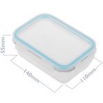 Recipiente rectangular para alimentos hermético de cristal de 330 ml - KT16100 - 03