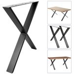 Pies en 'X' para mesa. Patas en acero negro 680 x 80 x 710 mm 2-pack - IP00100 - 02