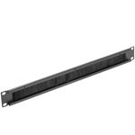 Panel pasacables guíacables para armario rack 19" 1U con cepillo para gestión de cables - RV01200 - 02