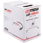 Bobina de cable de red ethernet Cat. 5e UTP CCA de 100 m rígido de color gris - LQ05100 - 03