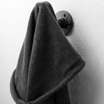 Perchero de pared de acero 1 gancho. Colgador de ropa y toallero de tubo industrial y vintage - IP07500 - 04