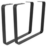 Pies rectangulares para mesita y banqueta. Patas en acero negro 480 x 45 x 420 mm 2-pack - IP02300 - 06