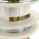 Válvula de desagüe 9cm con rebosadero. Tapón para lavabo y baño universal G1-1/4 cromado - KS10200 - 08