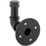Perchero de pared de acero 1 gancho. Colgador de ropa y toallero de tubo industrial y vintage - IP07500 - 03