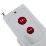 Pulsador emisor transmisor para sistema de llamada inalámbrico con cinta 200m 2 teclas - QI04400 - 05