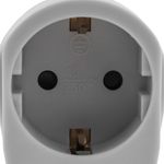 Clavija enchufe schuko de color blanco 220VAC con interruptor - IA08500 - 08