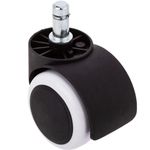 Rueda pivotante de nailon y PVC blanco sin freno 50mm M10 5 pack - KR02500 - 08