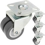Rueda doble pivotante industrial de PU y PVC sin freno 50 mm 4 pack - QS04100 - 01