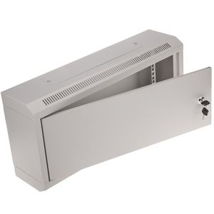 Armario rack mural 19'' 4U 600x150x288mm pared con puerta metálica SOHORack blanco