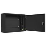 Rack19 mural 4U vertical y 3U horizontal con DIN F200 540x200x400 puerta metálica color negro Lanberg - WK00900 - 02